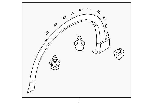 TK48-51-W30D - Wheel Opening Molding *Drivers Side, Front - 2016