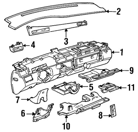 Instrument Panel for 1996 Cadillac Eldorado #0