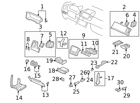 Instrument Panel Components for 2007 Honda Pilot #0