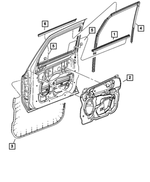 55396711AG - Doors, Door Mirrors and Related Parts: Front Door Seal, Left for Mopar Image
