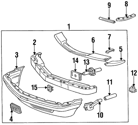 Front Bumper for 1991 Mercedes-Benz 350 SD #0