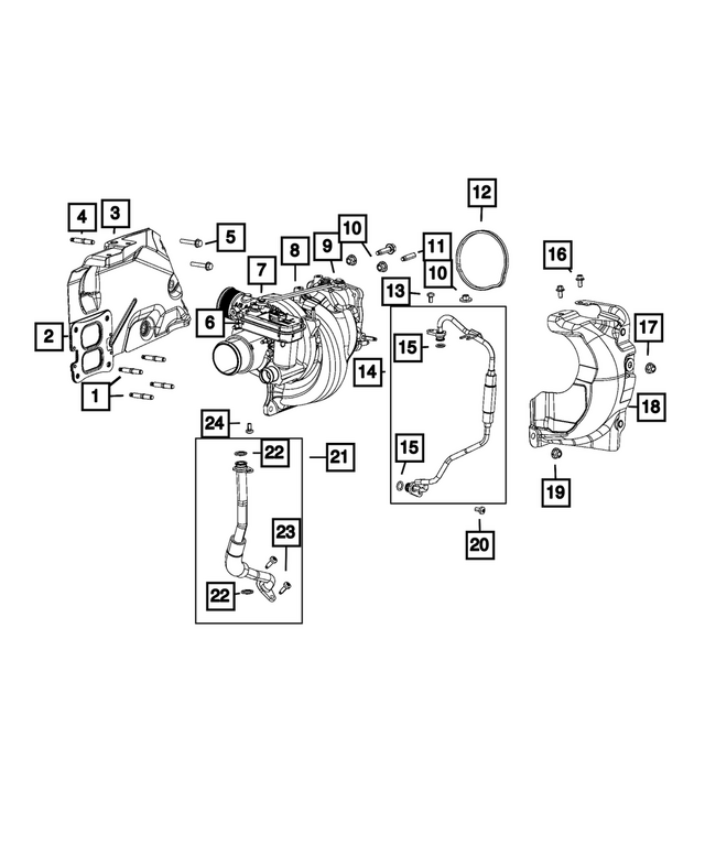 68715028AA - Engine: Turbocharger To Catalytic Converter Gasket for Mopar Image