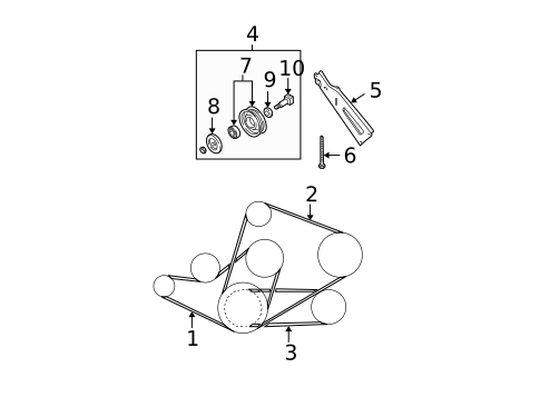 Belts & Pulleys for 1996 Nissan Pathfinder #0