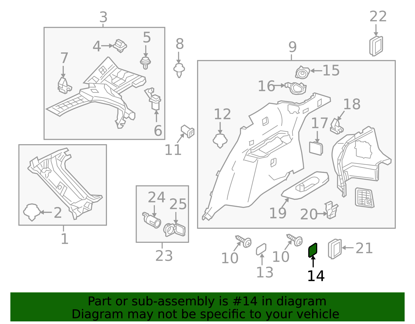 TK48-68-848A-02 - Lower Quarter Trim Rear Cap 2016-2023 Mazda CX-9