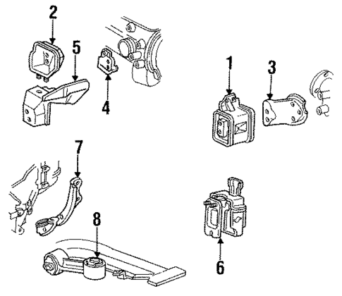 Engine Mounting for 1988 Chevrolet Cavalier #0