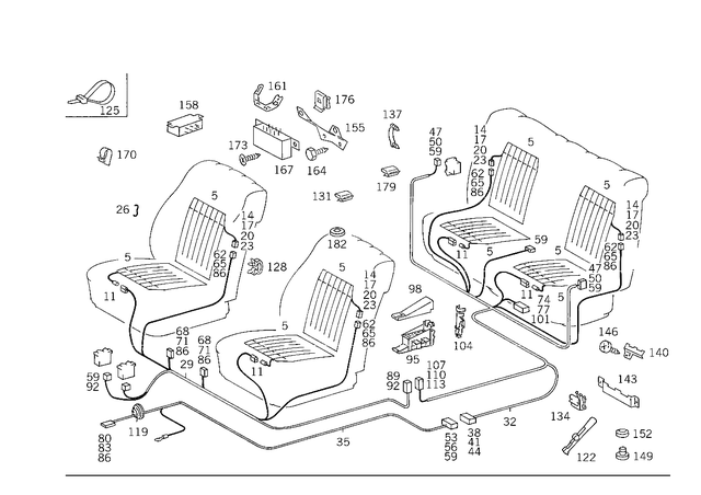 8201698 - Electrical System: Heating Pad for Mercedes-Benz Image image