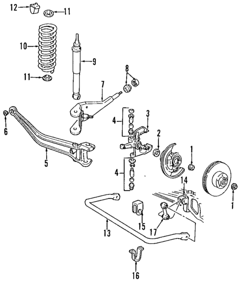 Front Suspension for 1995 Mazda B3000 #0