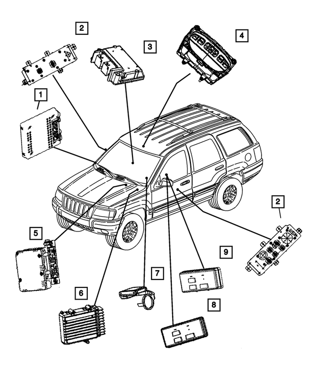 5HB62WL5AC - Electrical: Door Module Switch, Right for Mopar Image