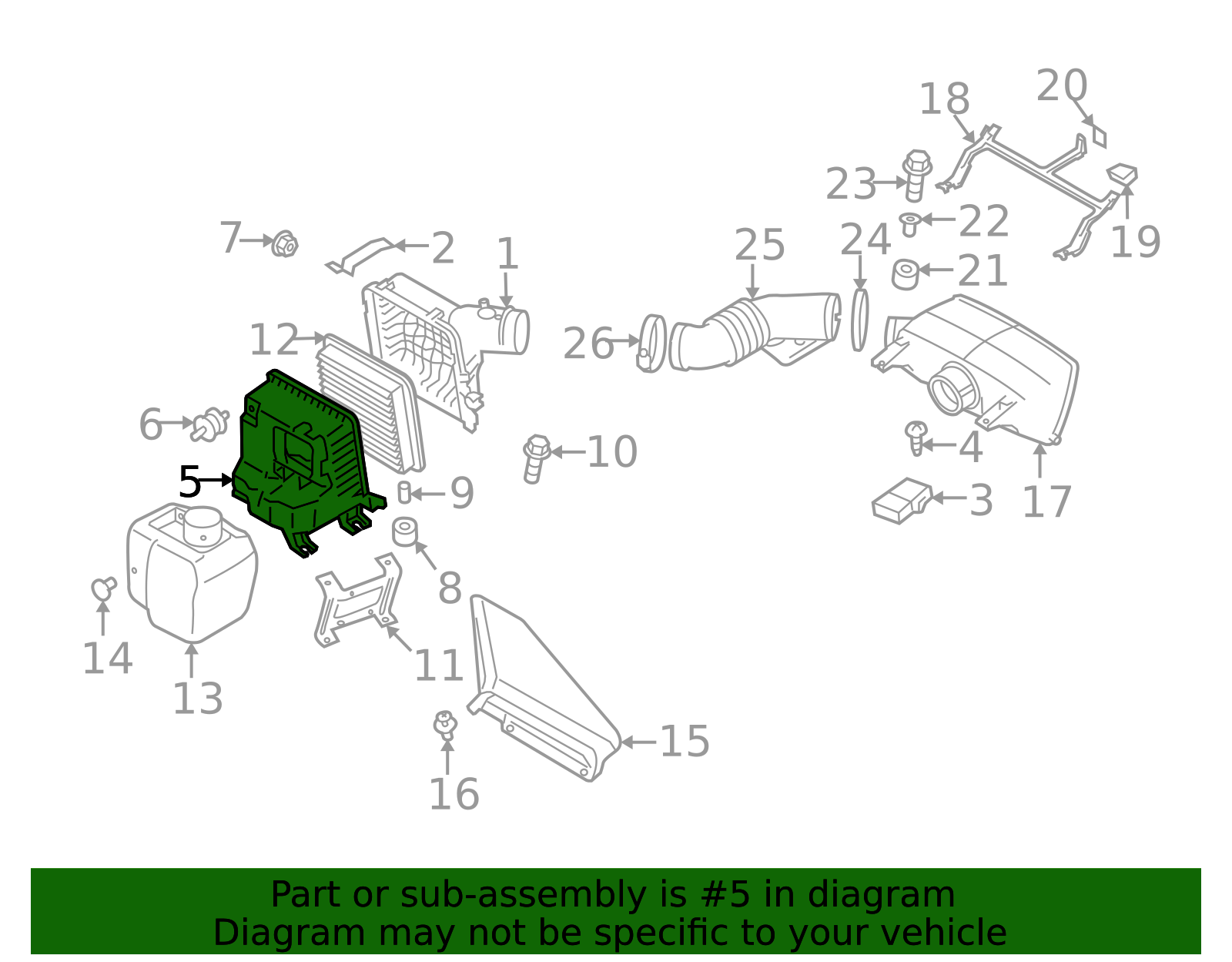 2005-2014 Subaru Lower Case 46052AG05B | Subaru Parts Guys