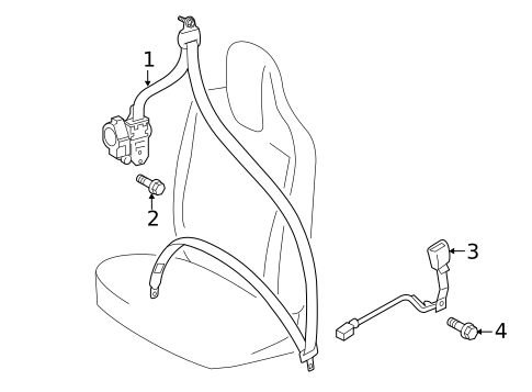 Seat Belt for 2015 Scion iQ #0