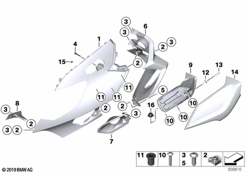 Motorcycle Trim Section, Windshield for 2018 BMW-Motorrad K 1600 B #2