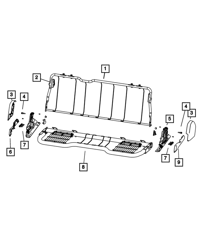 68050837AA - Interior Trim: Rear Seat Back Frame for Mopar Image