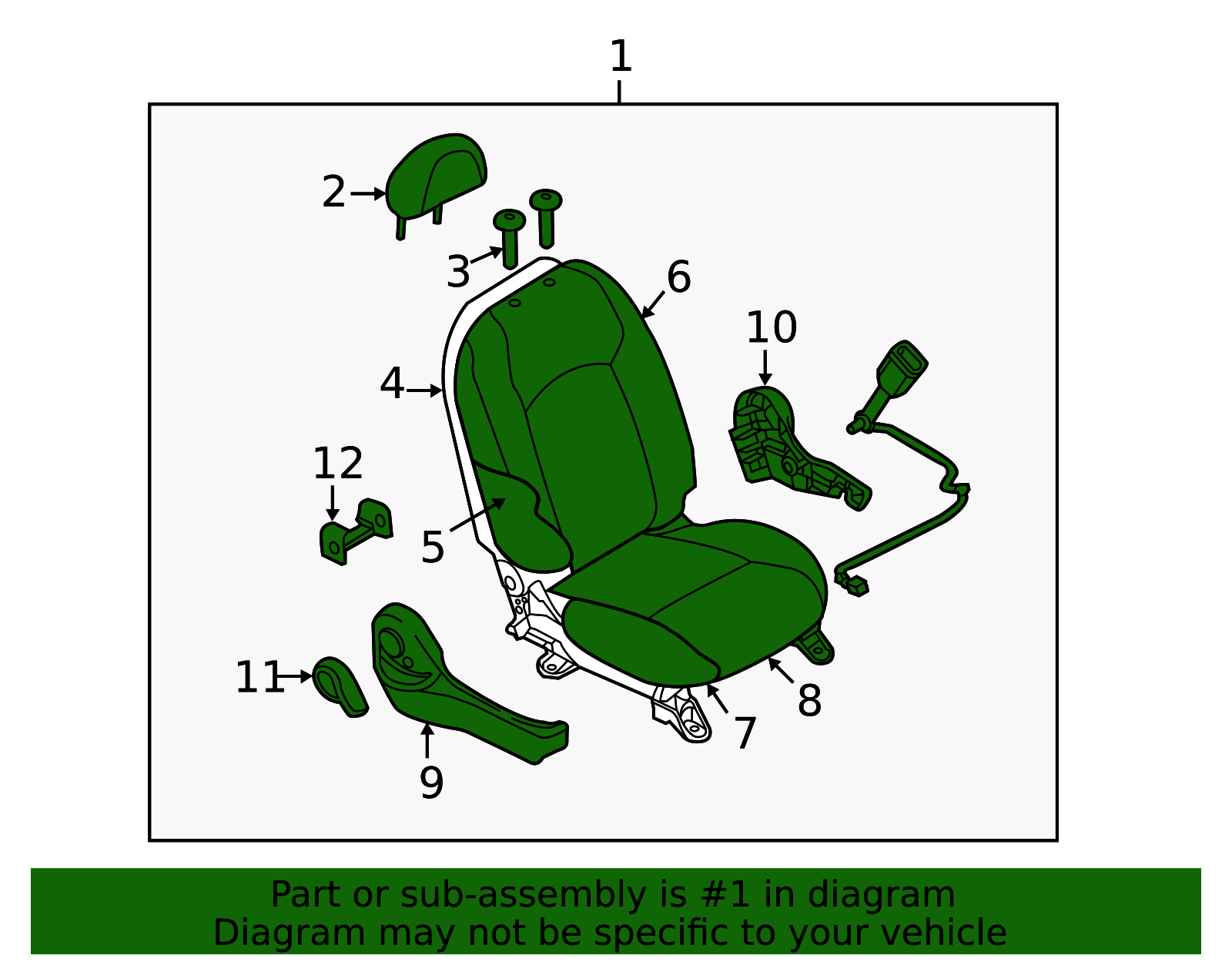 2014-2016 Nissan Versa Note Seat Assembly 87000-3VM2B | Nissan RVA