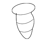 6786752020 - Body: Door Weather-strip Retainer for Scion: xA | Toyota: 4Runner, Echo, Land Cruiser, Prius C, Tacoma, Yaris Image