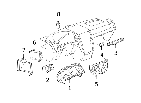 Instrument Panel for 2007 Chevrolet Uplander #1