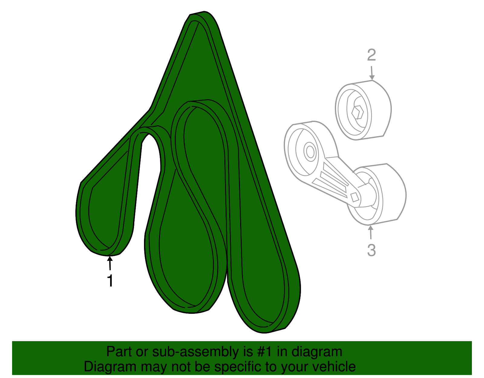 2008-2010 Ford Serpentine Belt 7C3Z-8620-N - Main Image