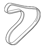 252122B720 - Cooling System: Serpentine Belt for Hyundai: Elantra, Elantra GT, Sonata, Tucson, Veloster Image