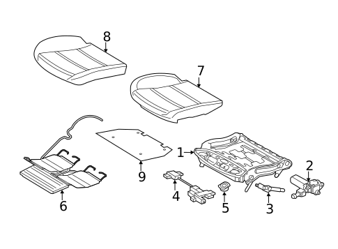 Front Seat Components for 2013 BMW M5 #1
