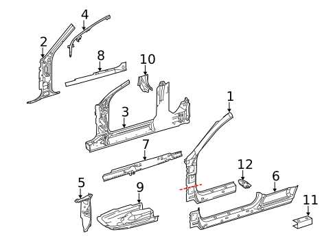 Rocker for 2013 Mercedes-Benz CL600 #0