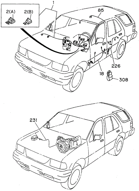 Wiring Harness (Cabin) for 1997 Honda Passport #0