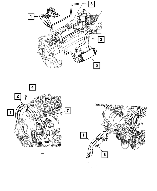 5272278AH - Steering: P/s Pressure And Return Hose Assembly for Mopar Image image