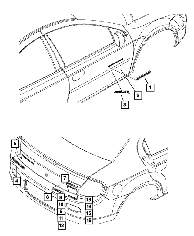 5303642AA - Exterior Ornamentation: Se Nameplate for Mopar Image