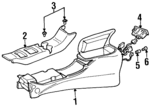 15053714 - Body: Seat Console for Cadillac: Escalade | GMC: Yukon Image