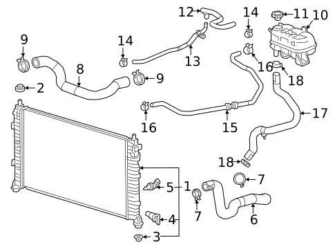 Radiator & Components for 2019 Chevrolet Silverado 1500 #16
