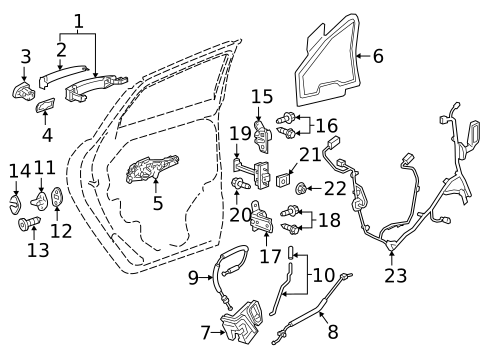 Lock & Hardware for 2018 Cadillac XT5 #1
