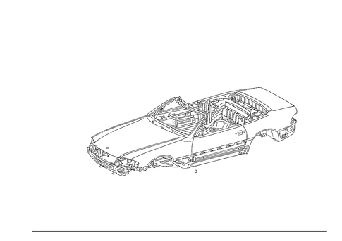 Body Shell for 1993 Mercedes-Benz 600SL #0