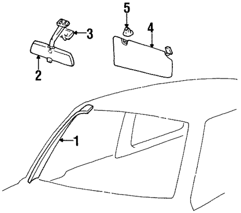 Interior Trim - Convertible Top for 1998 Chevrolet Tracker #0
