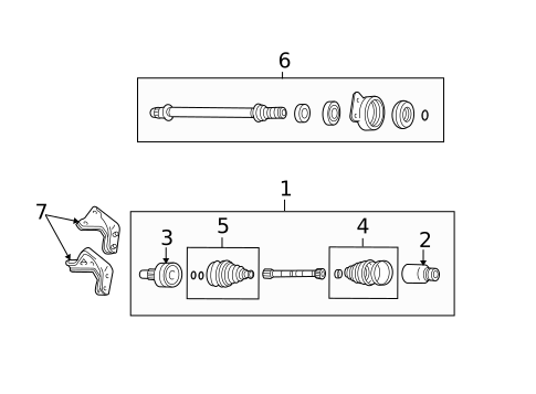 CV Components for 2008 Mercury Mariner #0