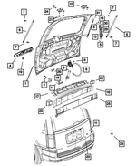 55113346AA - Doors, Door Mirrors and Related Parts: Rubber Bumper for Mopar Image image