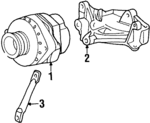 1631189 - Electrical: Alternator Brace for Cadillac: 60 Special, Allante, DeVille, Eldorado, Fleetwood, Seville Image