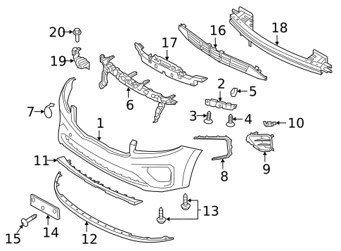 Bumper & Components - Front for 2016 Kia Sedona #2