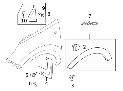 Exterior Trim - Fender for 2020 Kia Sportage #0