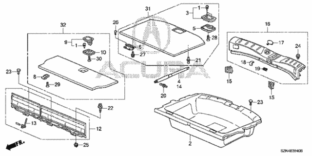 Rear Tray - Trunk Lining for 2012 Acura ZDX #0