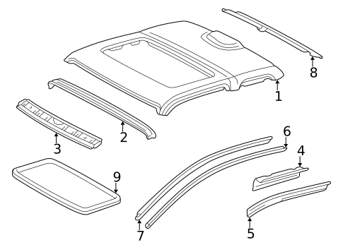Roof & Components for 2000 Toyota Tacoma #0