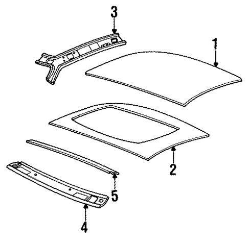 Roof & Components for 1993 Saturn SL2 #0