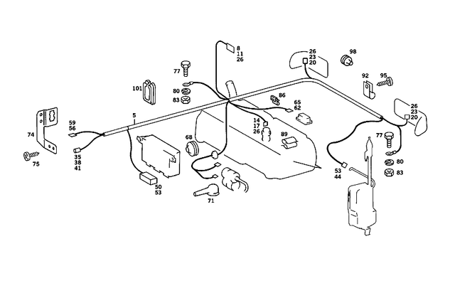1075403507 - Electrical Equipment and Instruments: Electric Line for Mercedes-Benz: 560SL Image image