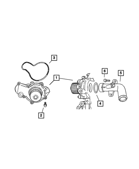 Water Pump and Related Parts for 2005 Jeep Liberty #0