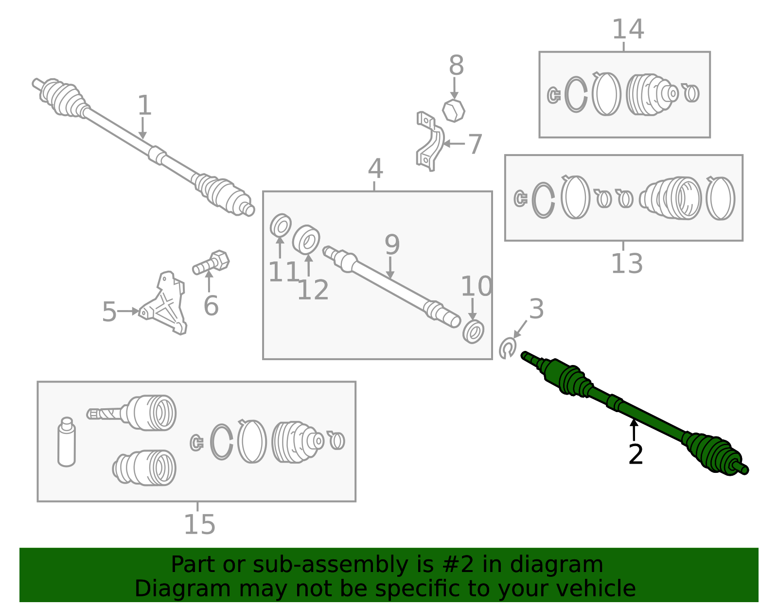 FTA3-25-60X - Axle Assembly LH - 2012 2013 Mazda 3 | Mazda Parts