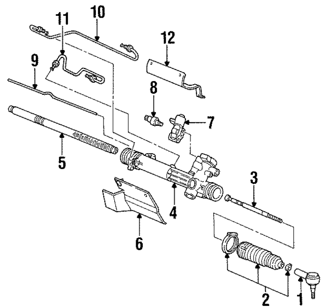F6DZ3280BA - : Inner Tie Rod for Ford Image