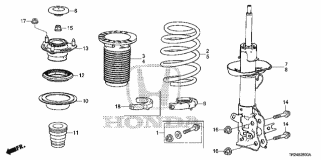 Front Shock Absorber for 2012 Honda Civic #0
