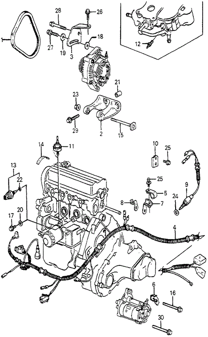 Engine Sub Cord - Sensor for 1984 Honda Accord #0