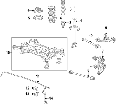 Rear Suspension for 2017 Acura TLX #0