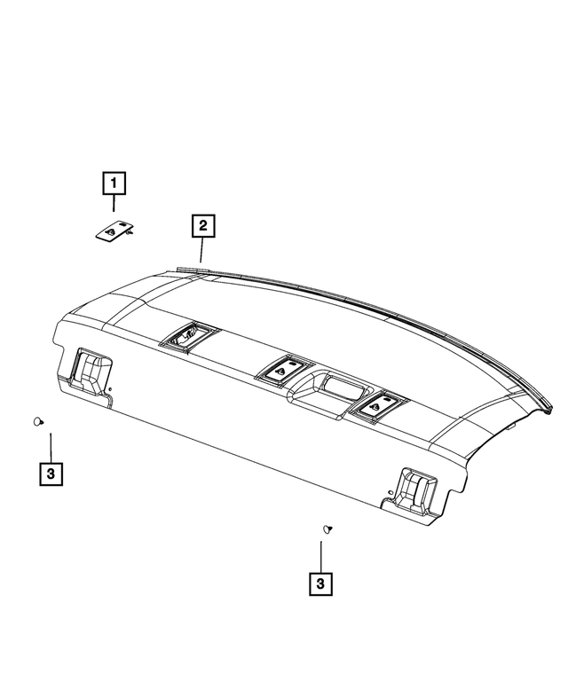 1LM50DX9AP - Interior Trim: Rear Shelf Panel for Dodge: Charger Image