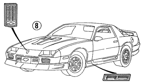 Stripe Tape for 1992 Chevrolet Camaro #1