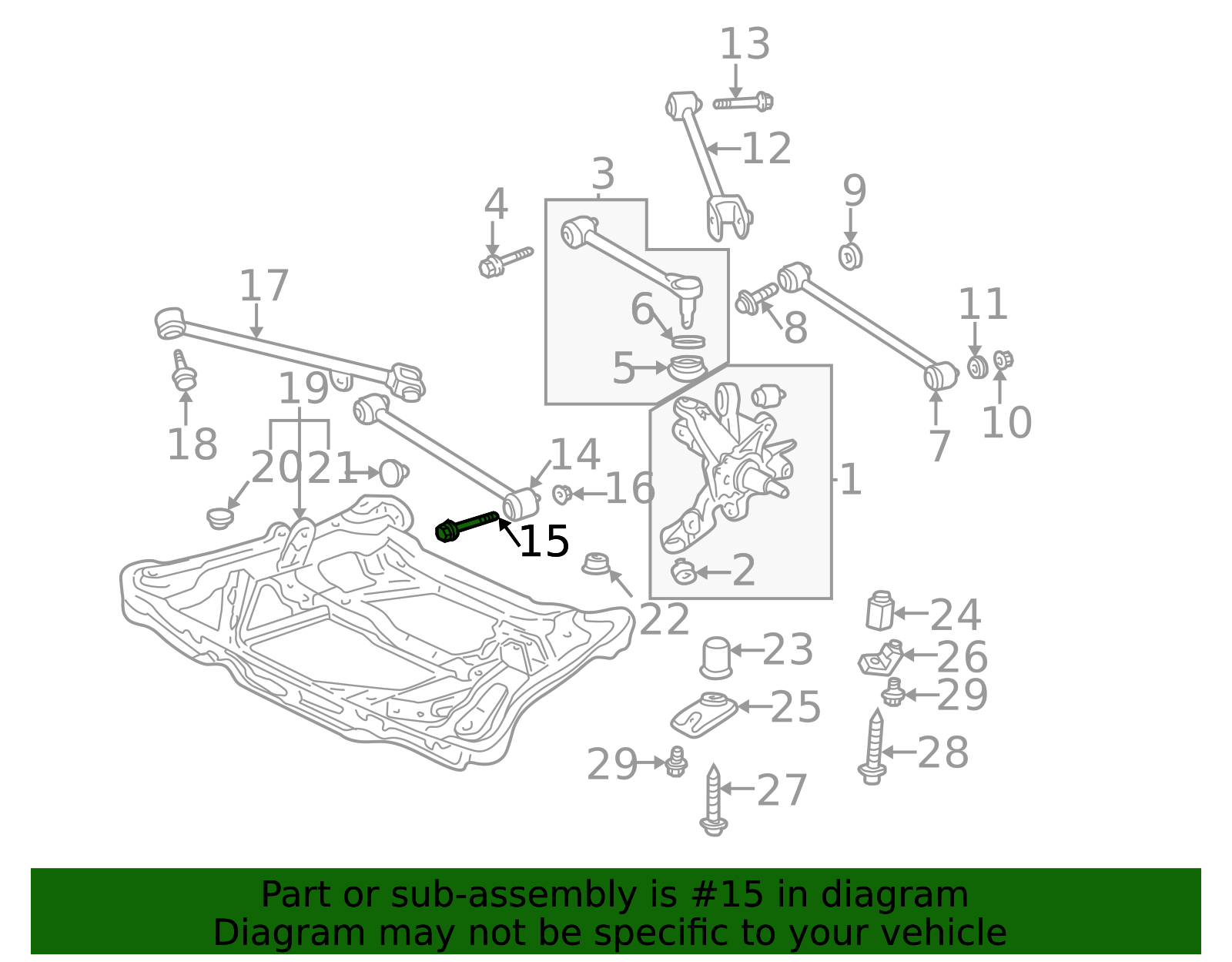 90110-SDA-A00 - Lower Arm Bolt 2003-2007 Honda Accord | Honda Parts Online