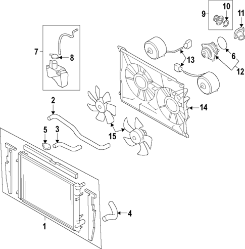 Radiator & Components for 2012 Subaru Legacy #1